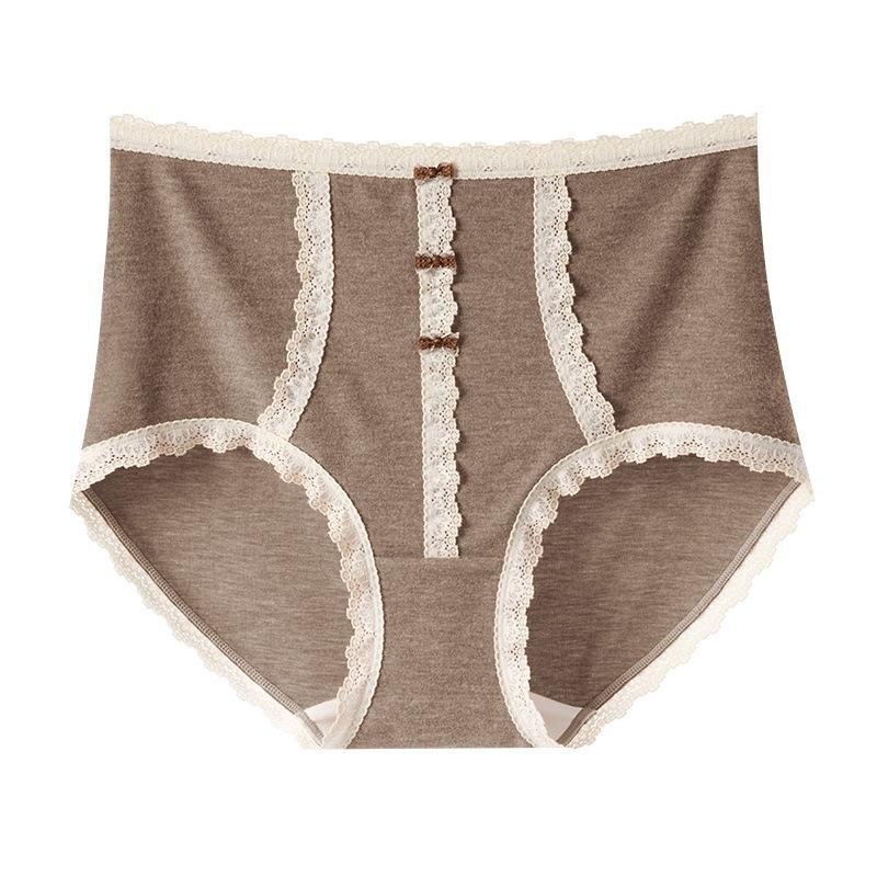 

Женские весенне-осенние мягкие и удобные антибактериальные трусы-слипы с высокой талией и удлиненной ластовицей XL коричневый