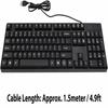 104 Keys Wired Keyboard 1.5m Cable USB Keyboard Stable English Keyboard  Home