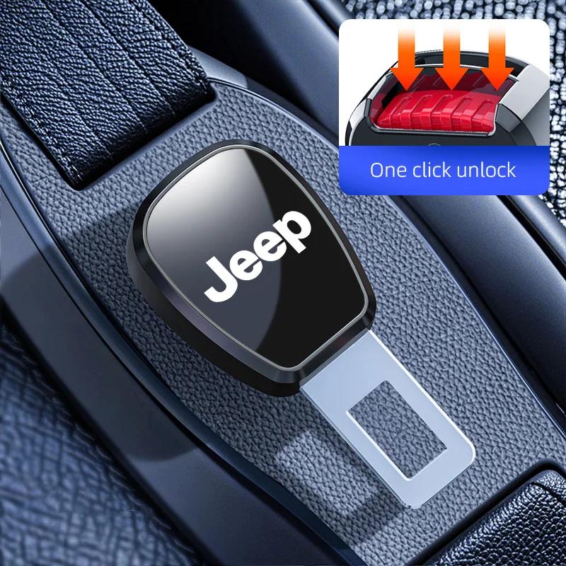

For Jeep 1Pcs Car Seat Belt Pad Extended Buckle Plug Buckle Auto Accessory For Jeep Grand Cherokee Wrangler JK Gladiator Comp
