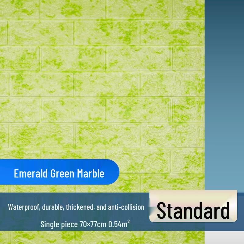 Retro 3D Brick Pattern Self-Adhesive Moisture-Proof Wallpaper Sticker