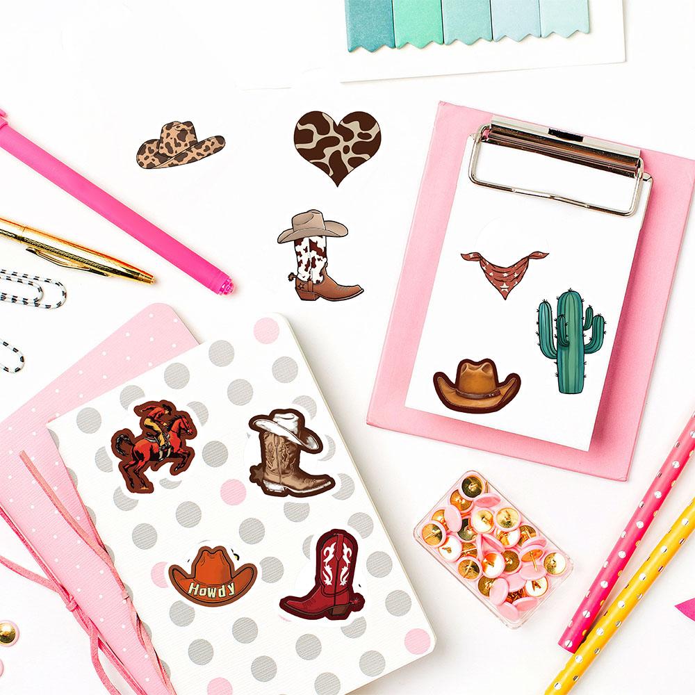 500PCS COWBOY Roll Stickers Nostalgia Harajuku Cartoon Reward Scrapbooking Coffee Phone Art Picture Skateboard Fashion Sticker