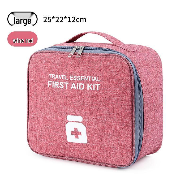 Portable Medical First Aid Bag - Compact Emergency Medicine and Storage Organizer