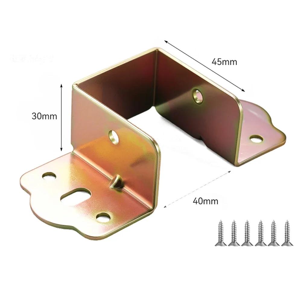 

Heavy Duty Bed Brackets Support Silver Gold Bed Rail Brackets Cold-rolled Steel Construction Easy Installation