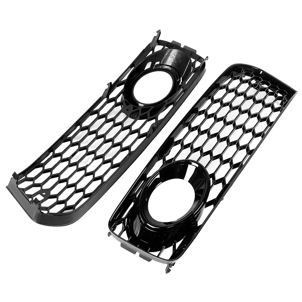 Fog Light Grilles Modification Parts Thick Glossy ABS Front Bumper or Geometric Mesh Design sy Installation Fitment for S5 B8 5 2008 2012