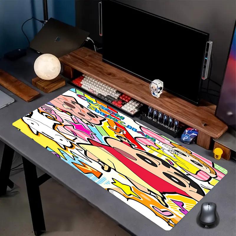Crayon Shin Baskılı Mouse Pad, Kaymaz Masaüstü klavye Matı, PC Dizüstü Oyun Çalışma Günlük Kullanım için, Havalı Festival Sürpriz Hediye