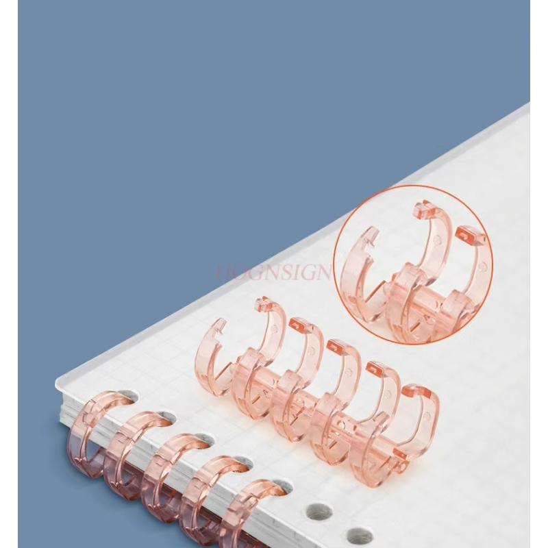 10pcs Loose Leaf Notebook, Binder, Ring, Transparent Book Ring, Coil, Binding Clip, Punching Ring, Buckle Ring