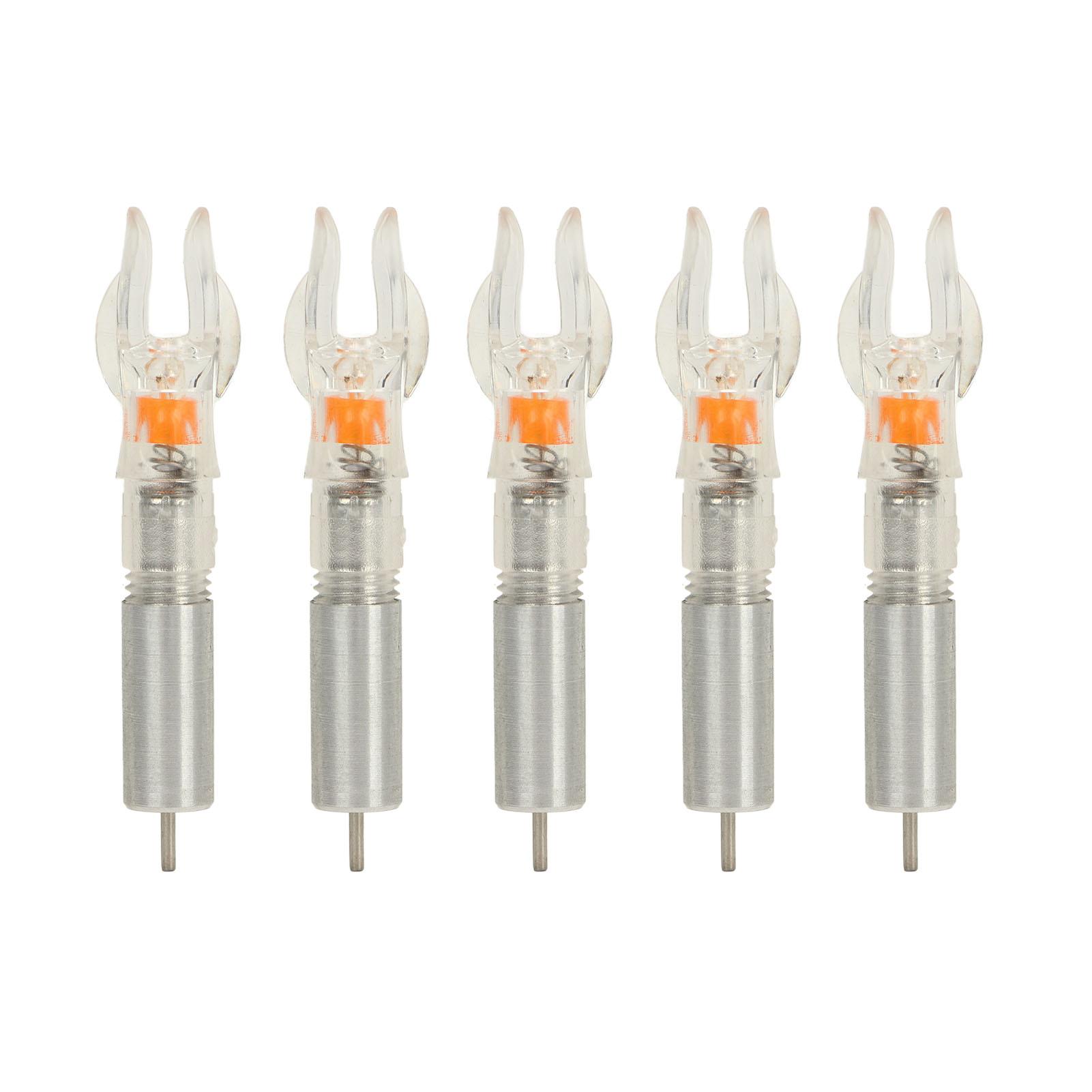 

5PCS LED Lighted Nocks Plastic Shell Easy Installation for 6.2mm 0.24in Inside Diameter Arrow