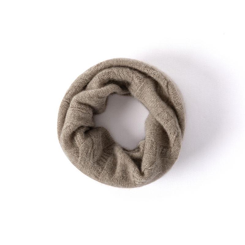 Unisex 100% Pure Cashmere Cable Knit Neck Warmer - Stylish, Solid-Color, Cozy Gaiter for Autumn & Winter.