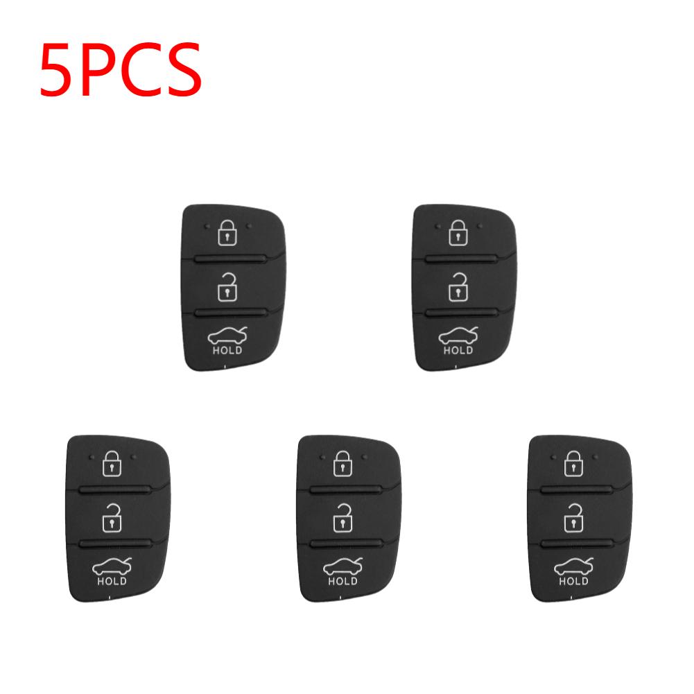 1-5 szt. Zamienna gumowa silikonowa podkładka z 4 przyciskami do samochodu Hyundai Tucson Santa fe / ix45 Sonata i40 Zdalny naprawa samochodu Obudowa kluczyka