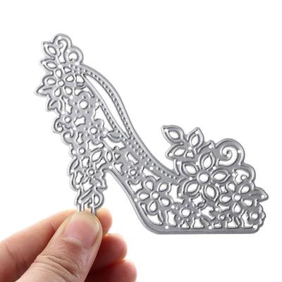 Fustelle in metallo per realizzare cartoline con scarpe col tacco alto, fustelle, stencil, scrapbooking, carta, goffratura artigianale