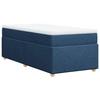 VidaXL Sommier à lattes de lit avec matelas Bleu 90x190 cm Tissu, lit, lit à plate-forme, lit à panneaux, meuble de chambre 3285344