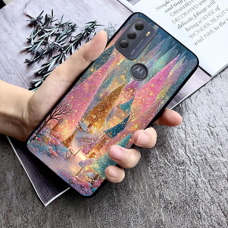 

Merry Christmas Tree Phone Case For Motorola Moto G85 G55 G05 G14 G75 G31 G50 G10 G20 G30 G60 G13 G32 G84 G54 G53 G72 G24 Power Moto G24 Power