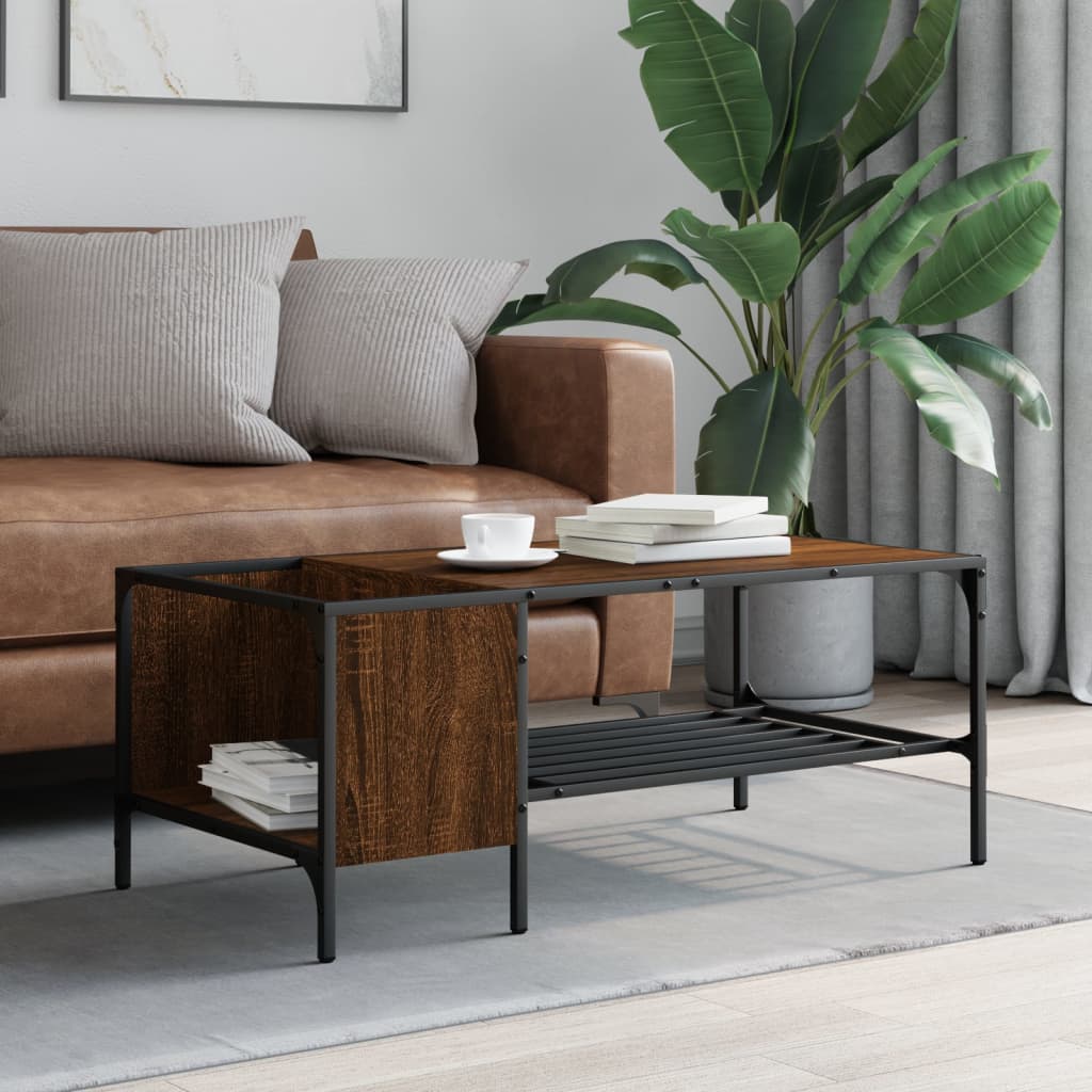  Coffee Table with Shelf, Sonoma Oak Color, 100x51x40 Cm