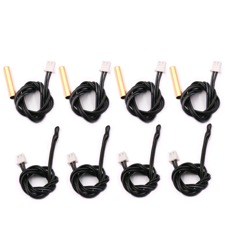 2PCS Air Conditioning Temperature Sensor 5K 10K 15K 20K 25K 50K 100K Conditioner Tube Sensor Rubber Head Copper Head