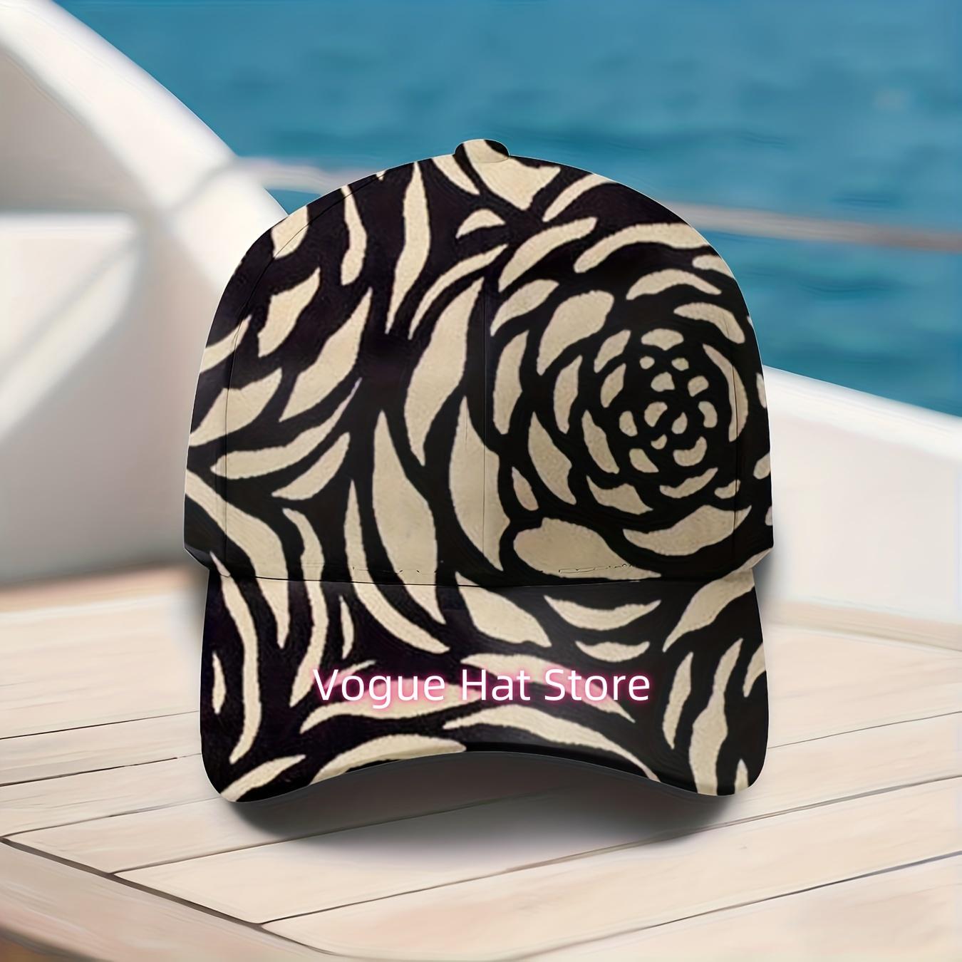 Men S & Women S Vintage Rose Floral Print Baseball Cap With Full-Body Rose Pattern, Adjustable Buckle Closure, Lightweight Retro