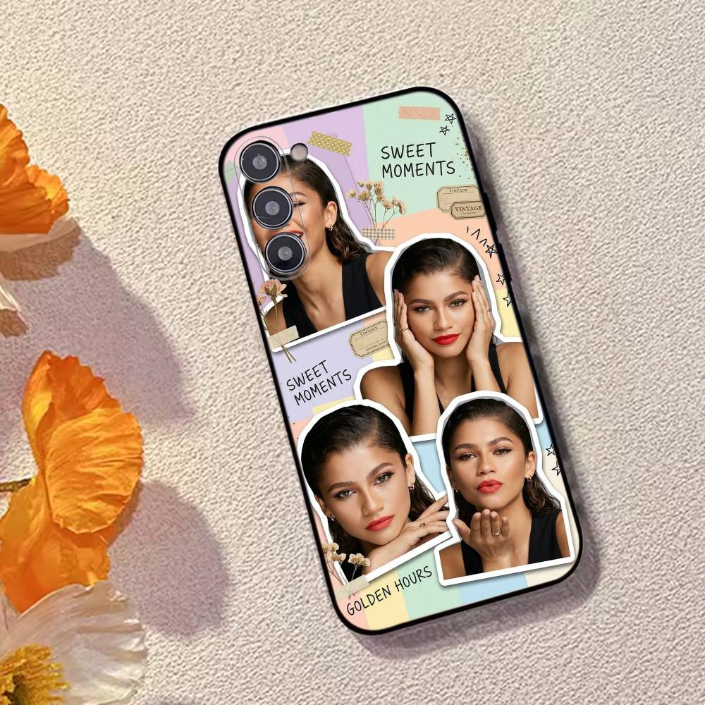 Z-Zendaya Hot Actress Phone Case For Samsung Galaxy A73,A72,A71,A70,A53,A52,A51,Soft Silicone Black Cover