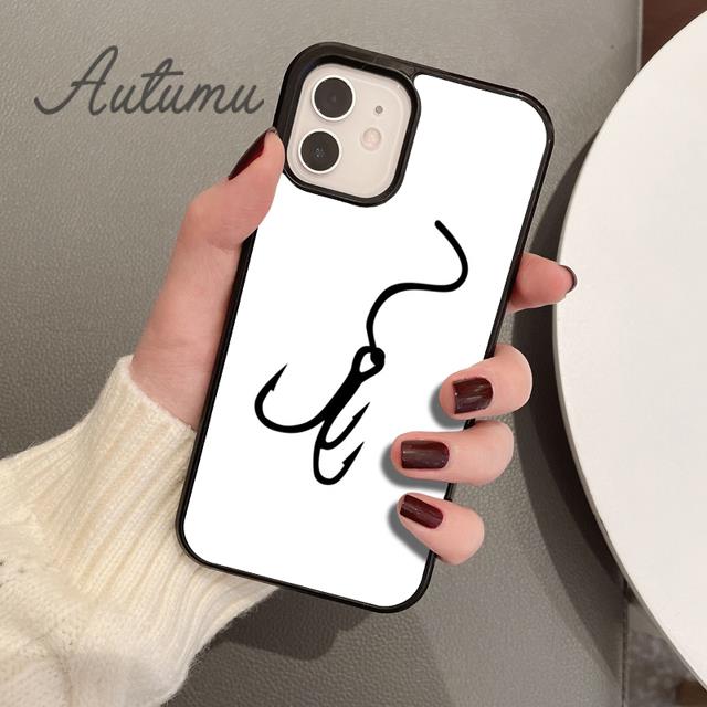 Fish Hook Fishing Phone Case for iPhone 17 Air 15 16 16e 11 12 13 14 Pro Max Plus Cover coque Fundas Shell