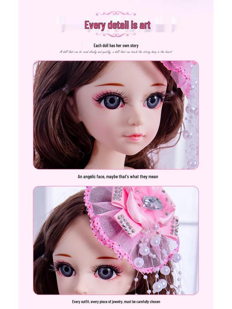 60cm Princess Dress-Up Doll Set for Girls - Perfect Birthday Gift