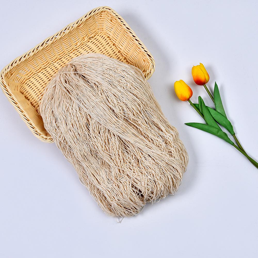 

Beige Three-Strand Food-Grade Cotton Rope: Ideal for Wrapping Rice Dumplings, Curtain Ties, Decorative Crafts, and More. Beige 0.5mm thickness (2700 meters/kg)