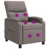 Massage Relax Chair Taupe Fabric
