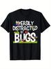 Youngsters' 'Easily Distracted By Bugs' Fun Graphic Tee - Soft Cotton, Breathable Short Sleeve Shirt for Boys & Girls