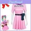 Kostium Cosplay Bulmy z Dragon Ball na Halloween i Wydarzenia Anime Con Wykonany z Poliestru w Uroczej Stylizacji Dla Kobiet