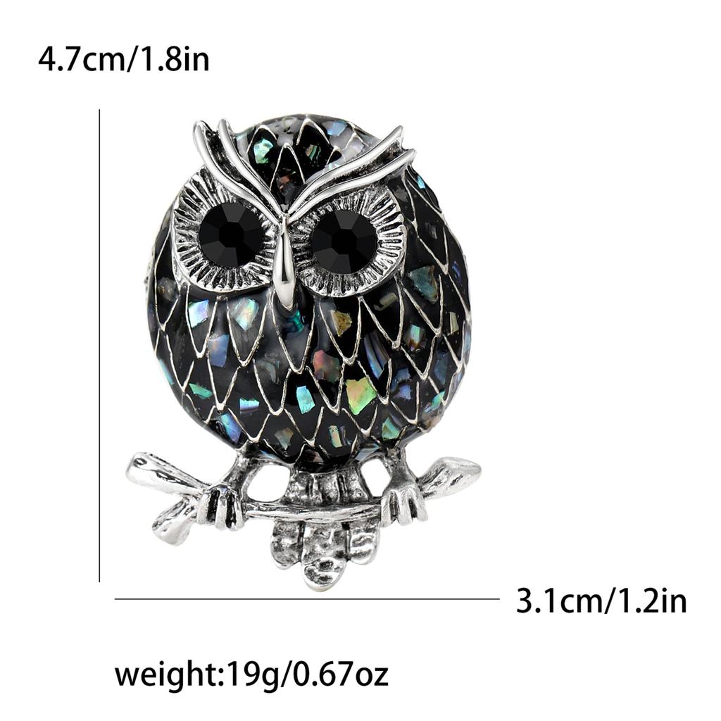Enamel Shell Owl Brooches for Women Unisex Bird Pins Event Party Backpack Decoration Clothes Accessories