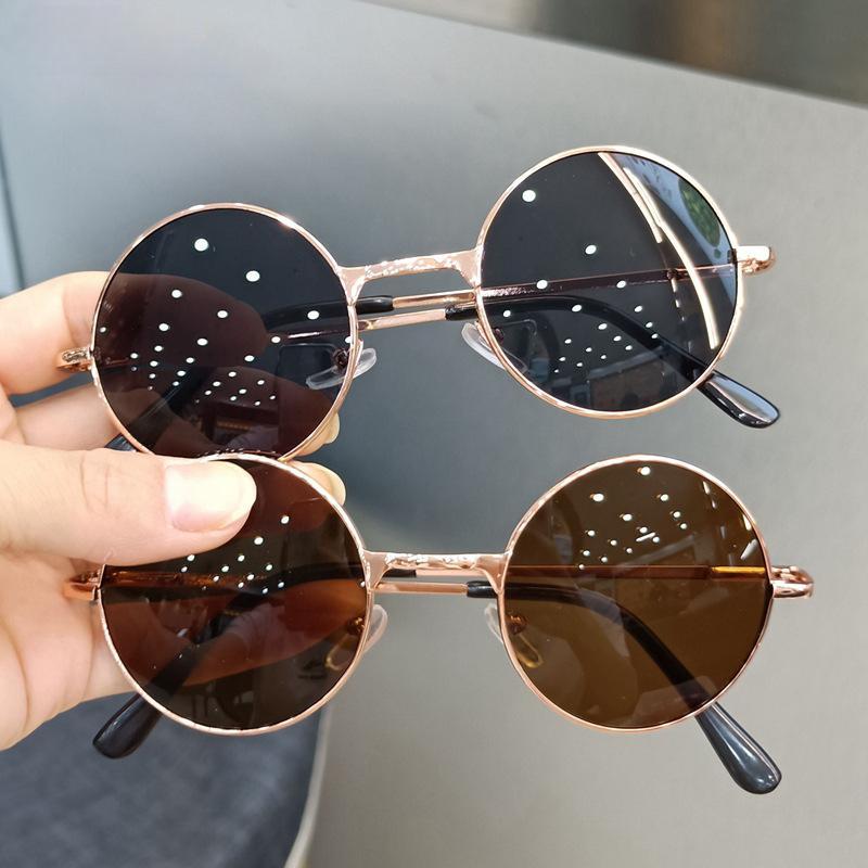 Kule Barn Kjørebriller Sommer Små Runde Solbriller Vintage Barn Solbriller UV4 Briller