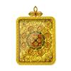 Tibetan Brass Gold-Plated Thangka Pendant Necklace