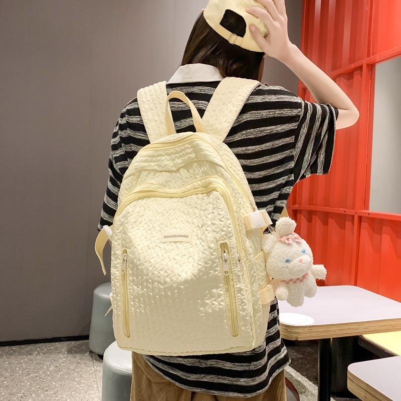 College style ins simple, small and fresh student schoolbag Korean version of junior high school students large-capacity backpack