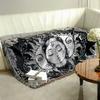 Coperta Plaid Tessuta Floreale Modello Margherita Tappeto da Parete Decorazione Divano Letto Stanza Filo con Nappe Coperta Grande Plaid Arazzo Tappetino da Picnic