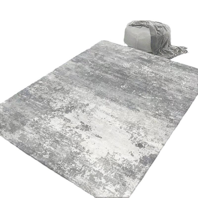Simple Abstract Carpet, Living Room Sand Room Bedroom Dirt-Resistant Carpet, Large Area Crystal Velvet Floor Mat