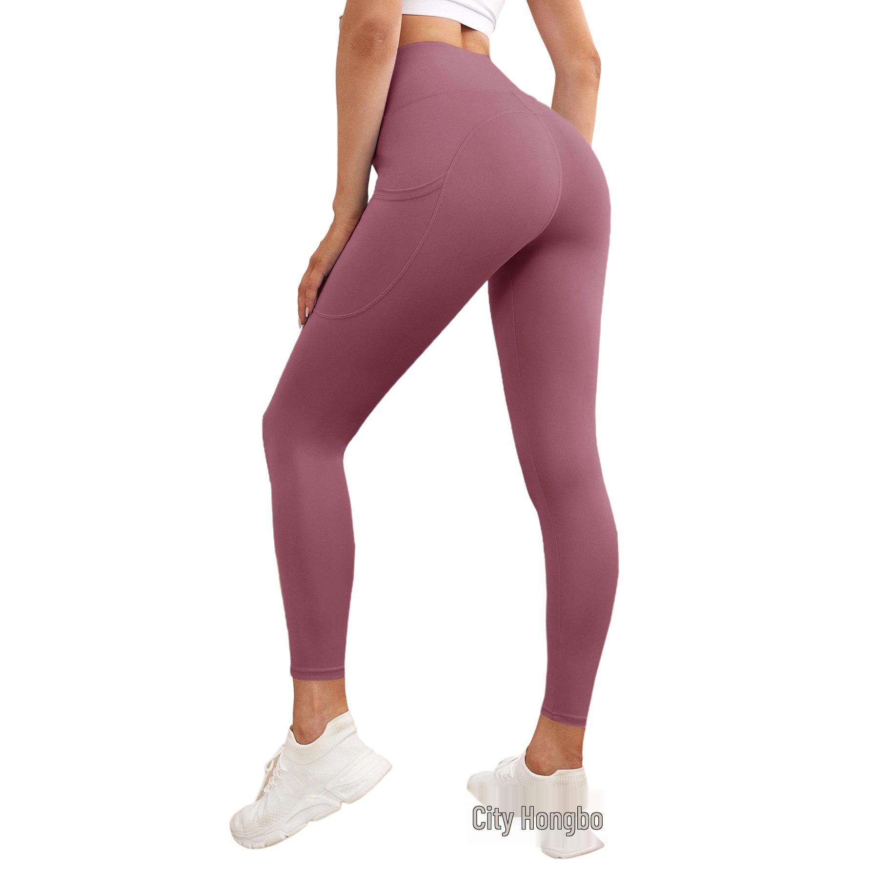 

Красочные леггинсы для йоги с высокой талией и контролем живота с карманом для женщин Small