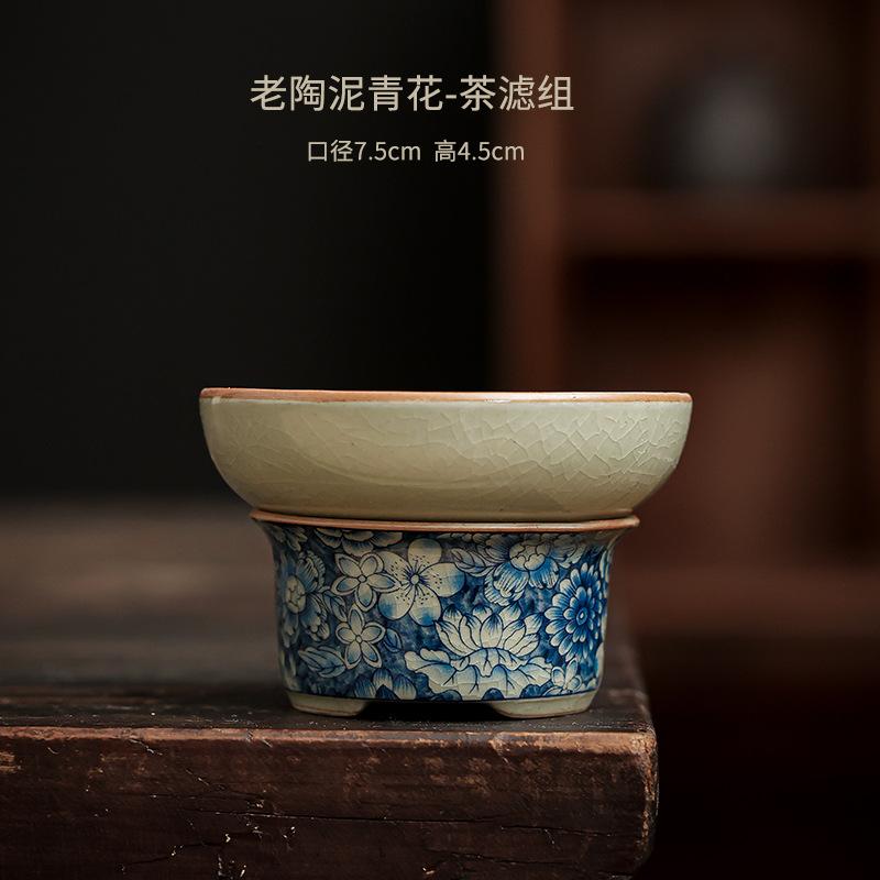 Vintage Handmade Blue and White Porcelain Tea Cups Chinese Style Home Cover Bowl Tea Maker Gaiwan Kung Fu Teaware Accessories