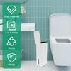 Slim Trash Can Narrow PP Integrated Toilet Brush Waste Bin with Flip Lid Draining Design for Bathroom Narrow Spaces Garbage Bin
