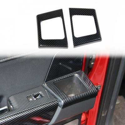 Carbon Fiber Style Rear Door Handle Cup Holder Panel Trims For Ford F-150 +