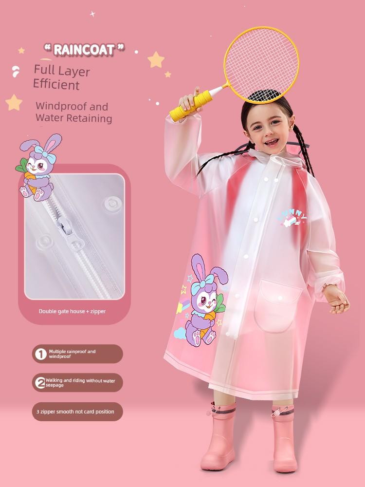 Children's Raincoat for Boys and Girls, Special for Primary School Students, First-Grade Boys, 2026 New Model with Backpack Space, Waterproof Rain