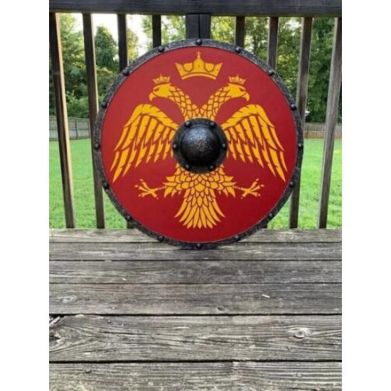 Madieval Rundschild Wikingerrüstung Krieger Holz & Stahl Wikingerrüstung Templer