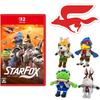 Star Fox Switch 2 Pluche Speelgoed 4 soorten Falco Peppy Slippy Icoon Sticker 98mm x & (S) - (Fox McCloud, Lombaldi, Hare, Pad) - Bonus Uitgestanst (ca.