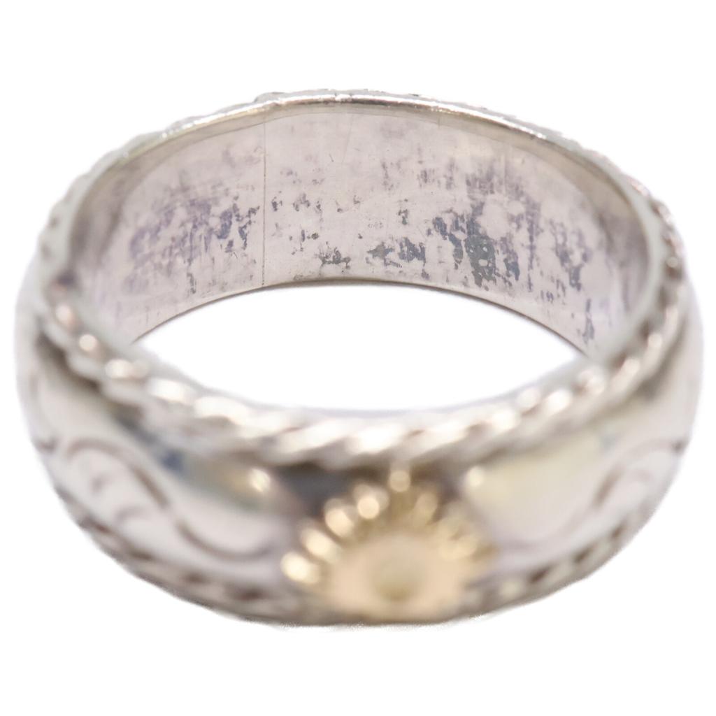 ARIZONA FREEDOM R-45a SILVER K18 Small Sun God Arabesque Ring Ring Silver / Yellow GoldUsed