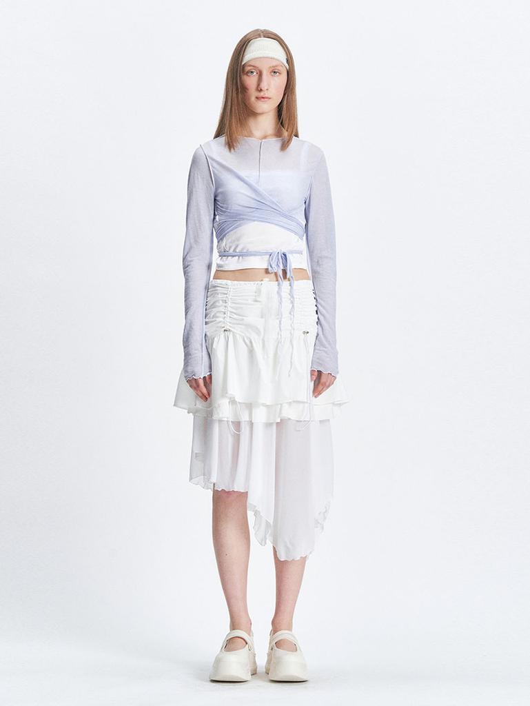 TUOMIO Sheer Twisted Top [Blue]