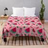 Coperta Morbida Anguria Rossa Matrimoniale Leggera in Pile di Flanella per Divano Letto Divano Viaggio Campeggio per Bambini Adulti