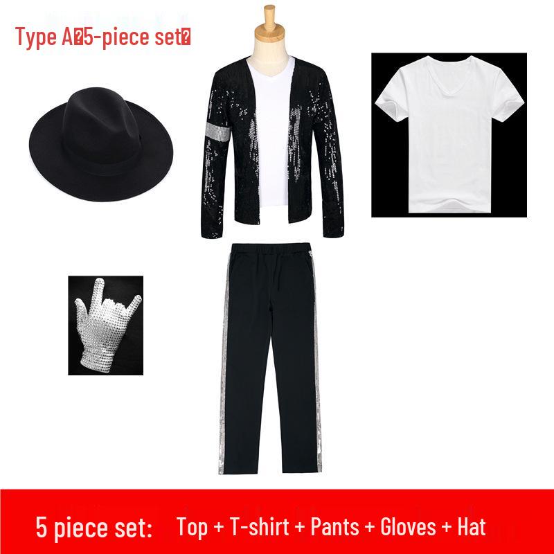Michael Jackson Billy Jean Dance Costume Set for Kids & Adults