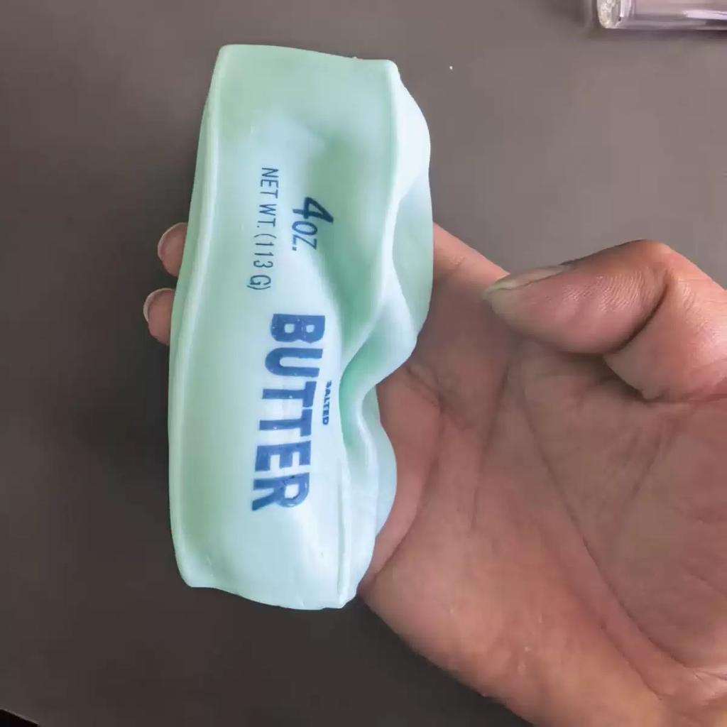 New Squishy Simulated Butter Squeeze Toy Funny Soft Stress Relief Slow Rising Sensory Fidget Relief Game Squeeze Prank Toy Gift