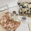 Corduroy Floral Makeup Pouch Women  Inner Bag Portable Large Capacity Makeup Case Cosmetic Organizer Bags Travel Toiletry Bag
