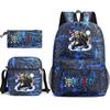 One Piece Anime Backpack Kids School Use Large Capacity Oxford Fabric Dual Shoulder Bag With Padded Straps