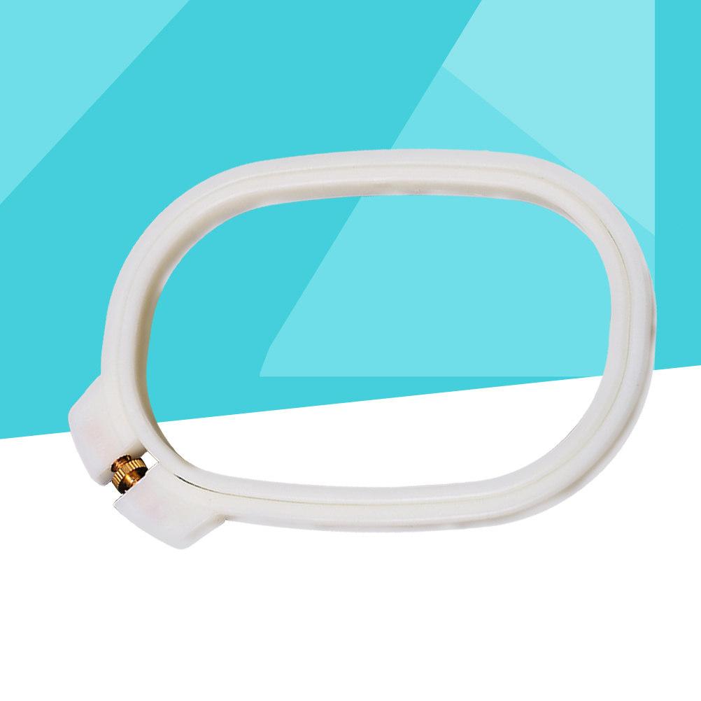 Embroidery Hoop ABS Plastic Square Cross Stitch Circle Set Creamy White DIY Craft Tool Embroidery Frames Linen Fabric