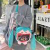 Bolsa Transparente Cruzada Menina Fofa Hatsune Miku Mochila com Boneca Bolsa de Ombro