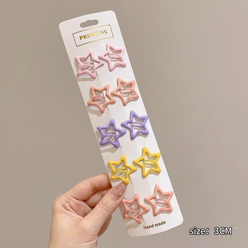 Clips de păr drăguț Y2K cu stea pentru femei și copii: Accesoriu Colorat Agrafă de Păr cu Franjuri Laterali