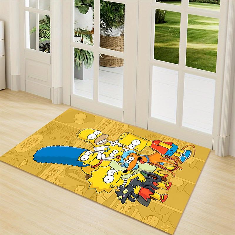 Simpsons Family Adventure Carpet Rug Soft Washable Antislip Home Living Room Sofa Mats Personalized Christmas Rug